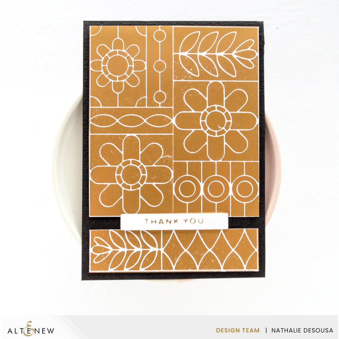 Altenew Die & Stencil & Hot Foil Plate & Enamel Elements Bundle Flower Shine