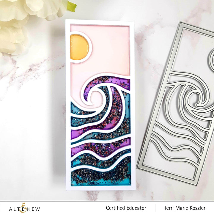 Part A-Glitz Art Craft Co.,LTD Dies Abstract Seascape Slim Cover Die