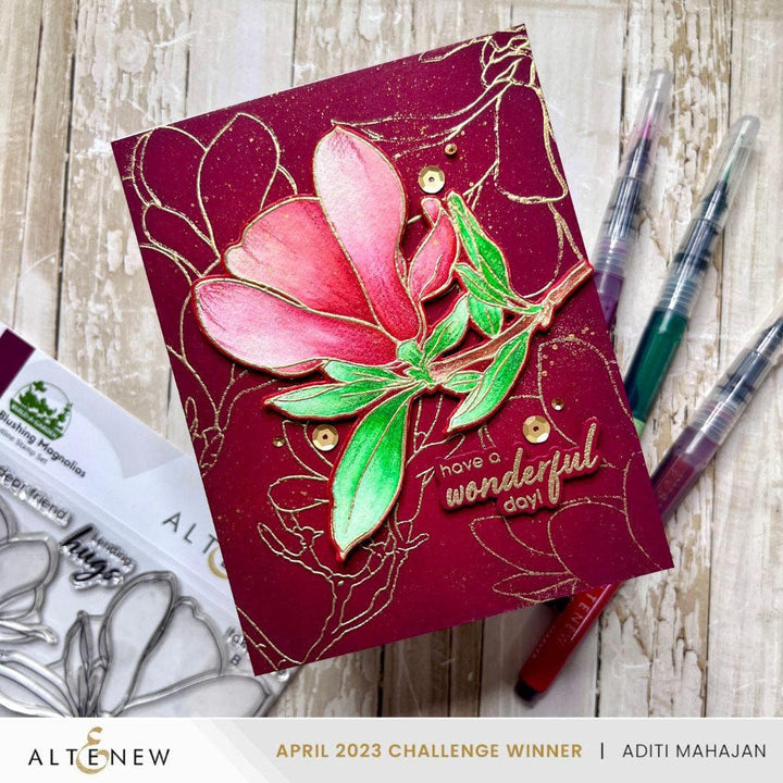 Part A-Glitz Art Craft Co.,LTD Dies Build-A-Garden: Blushing Magnolias Add-on Die Set