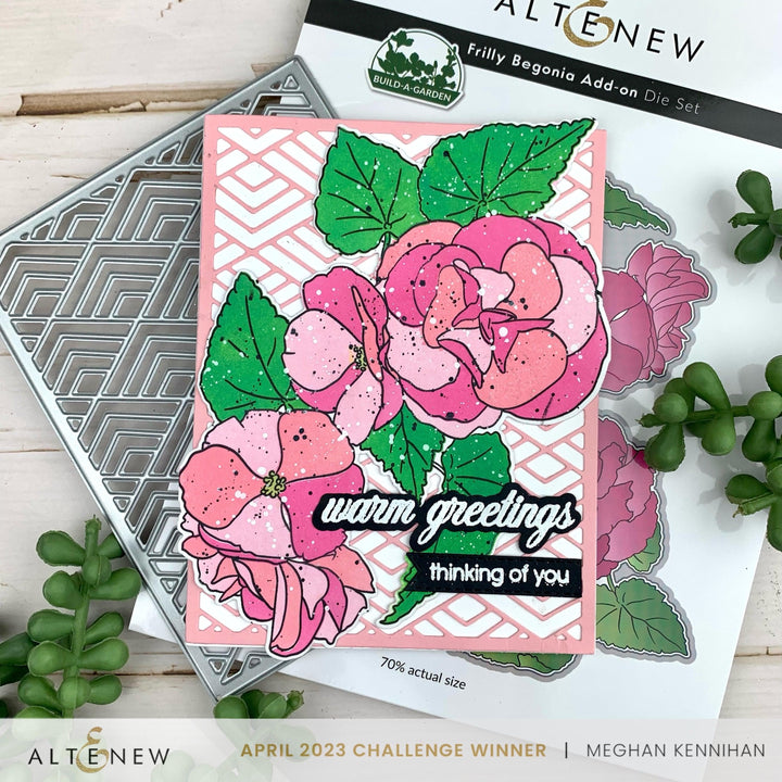 Part A-Glitz Art Craft Co.,LTD Dies Build-A-Garden: Frilly Begonia Add-on Die Set