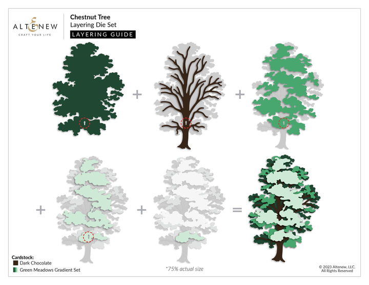 Part A-Glitz Art Craft Co.,LTD Dies Chestnut Tree Layering Die Set