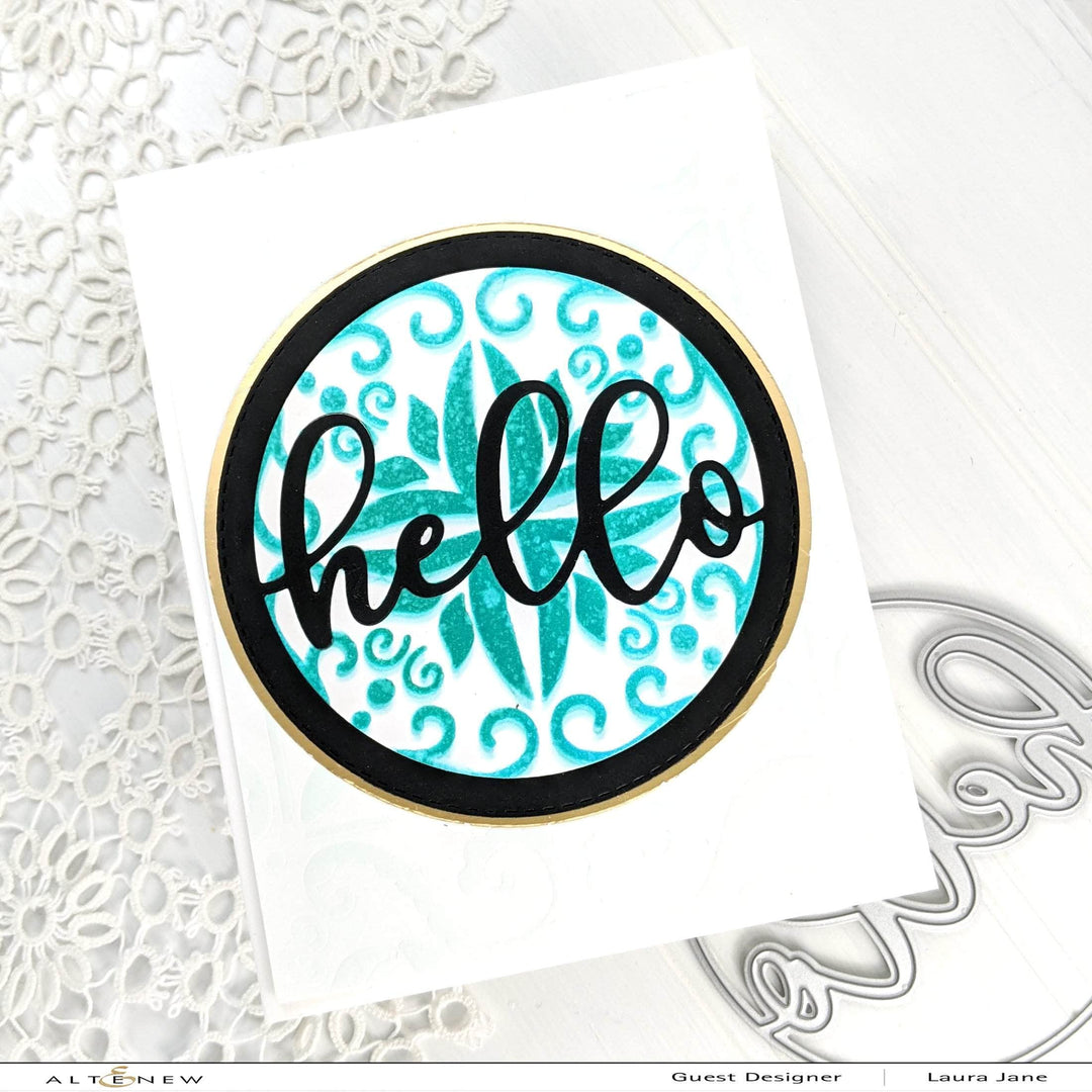 Part A-Glitz Art Craft Co.,LTD Dies Circled Greetings: Hello Die