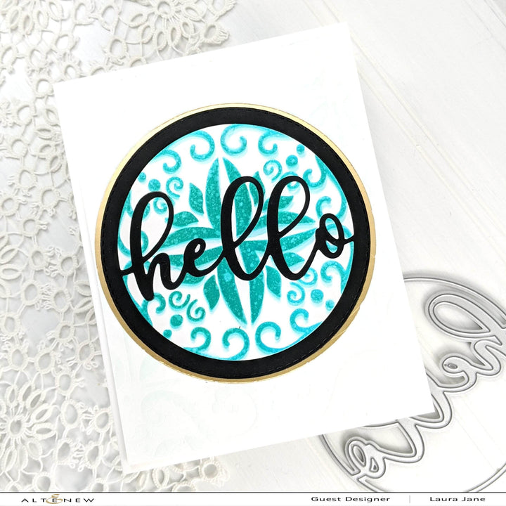 Part A-Glitz Art Craft Co.,LTD Dies Circled Greetings: Hello Die