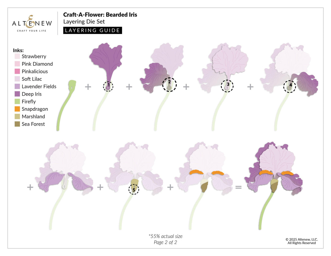 Craft-A-Flower: Bearded Iris Layering Die Set