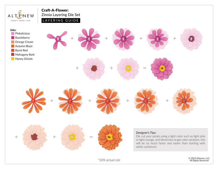 Part A-Glitz Art Craft Co.,LTD Dies Craft-A-Flower: Zinnia Layering Die Set