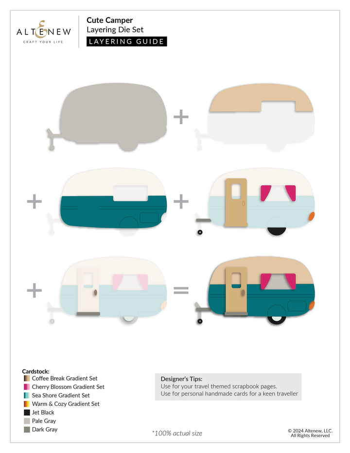 Cute Camper Layering Die Set