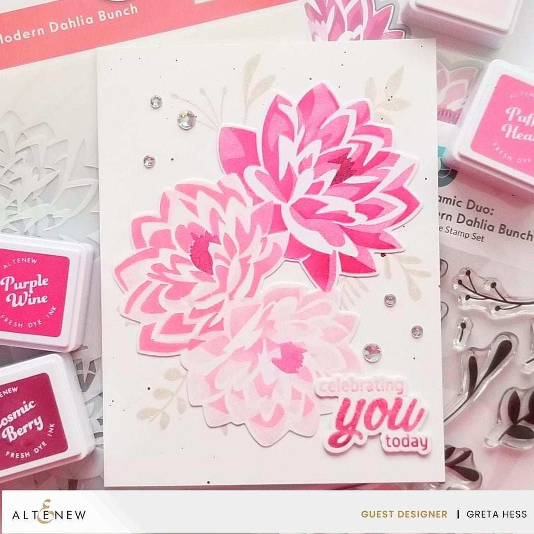 Dynamic Duo: Modern Dahlia Add-On Die Set