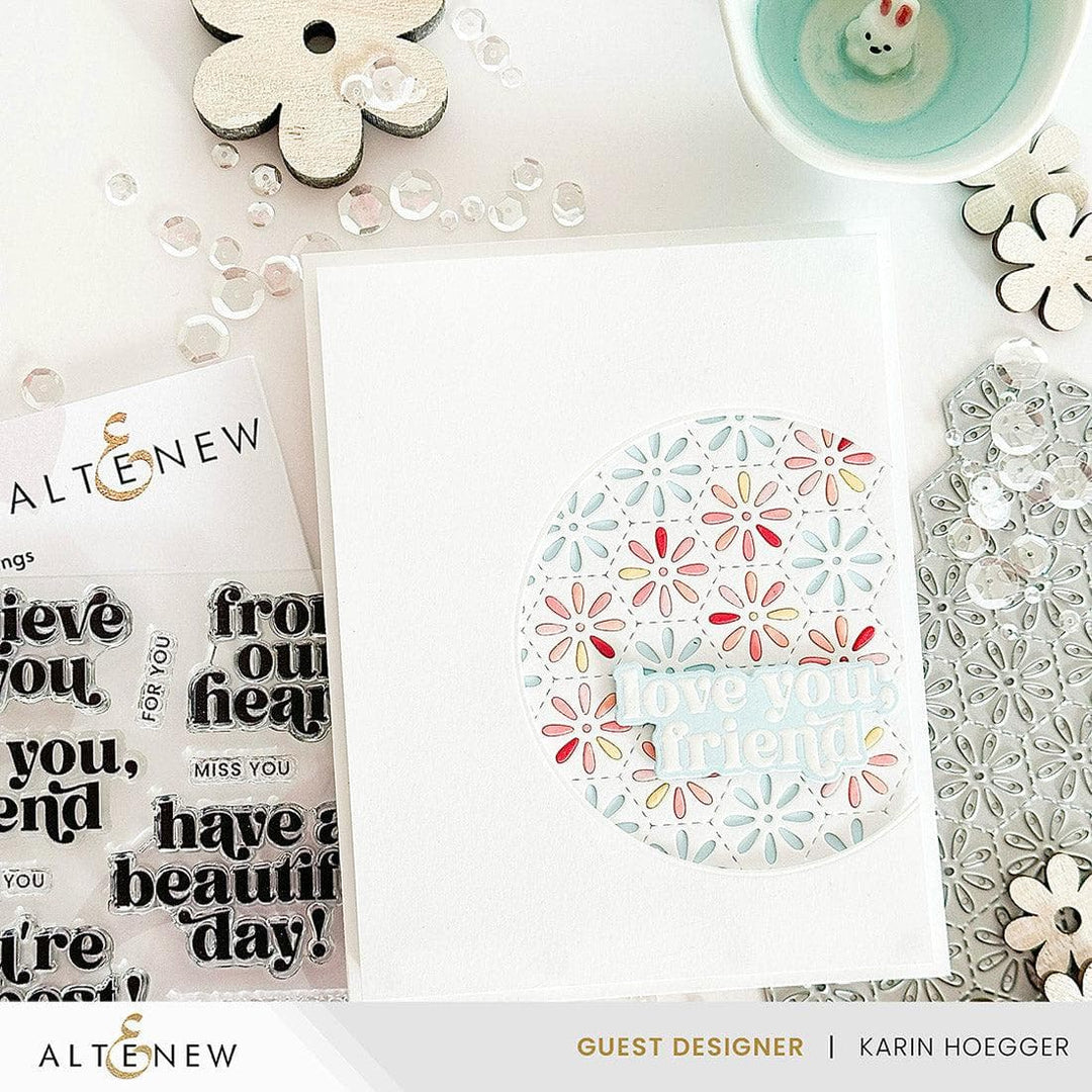Part A-Glitz Art Craft Co.,LTD Dies Honeycomb Daisies Cover Die
