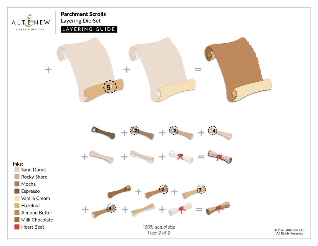 Parchment Scrolls Layering Die Set