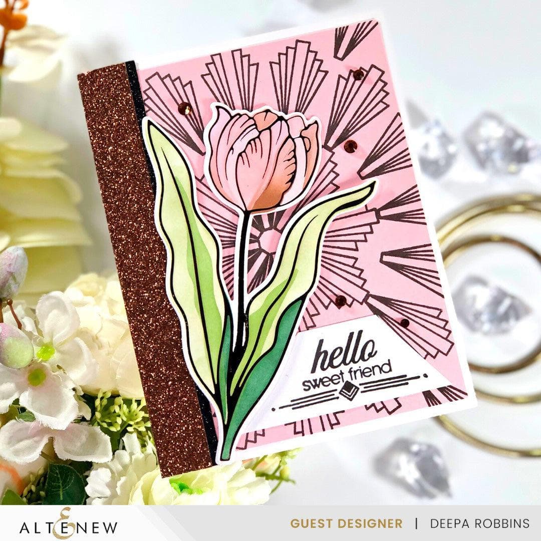 Part A-Glitz Art Craft Co.,LTD Dies Spark Joy: Blushing Tulip Add-On Die