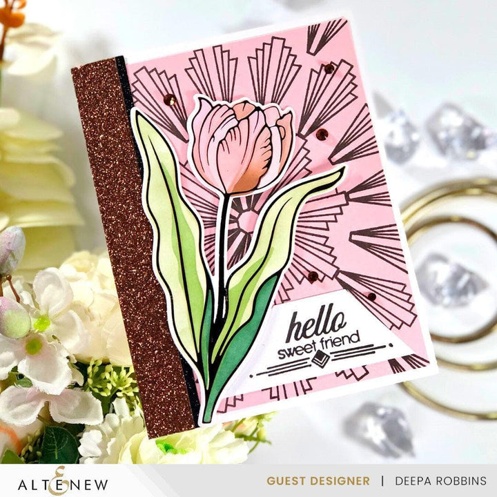 Part A-Glitz Art Craft Co.,LTD Dies Spark Joy: Blushing Tulip Add-On Die