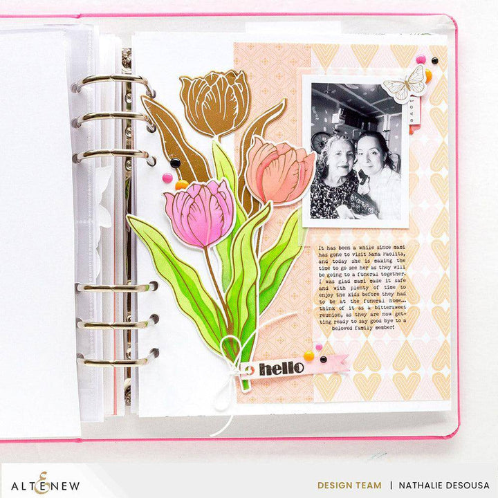 Part A-Glitz Art Craft Co.,LTD Dies Spark Joy: Blushing Tulip Add-On Die