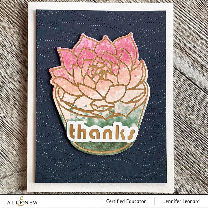Part A-Glitz Art Craft Co.,LTD Dies Spark Joy: Potted Succulent Add-On Die Set