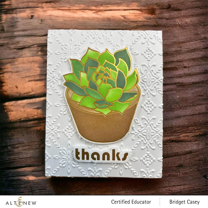 Part A-Glitz Art Craft Co.,LTD Dies Spark Joy: Potted Succulent Add-On Die Set