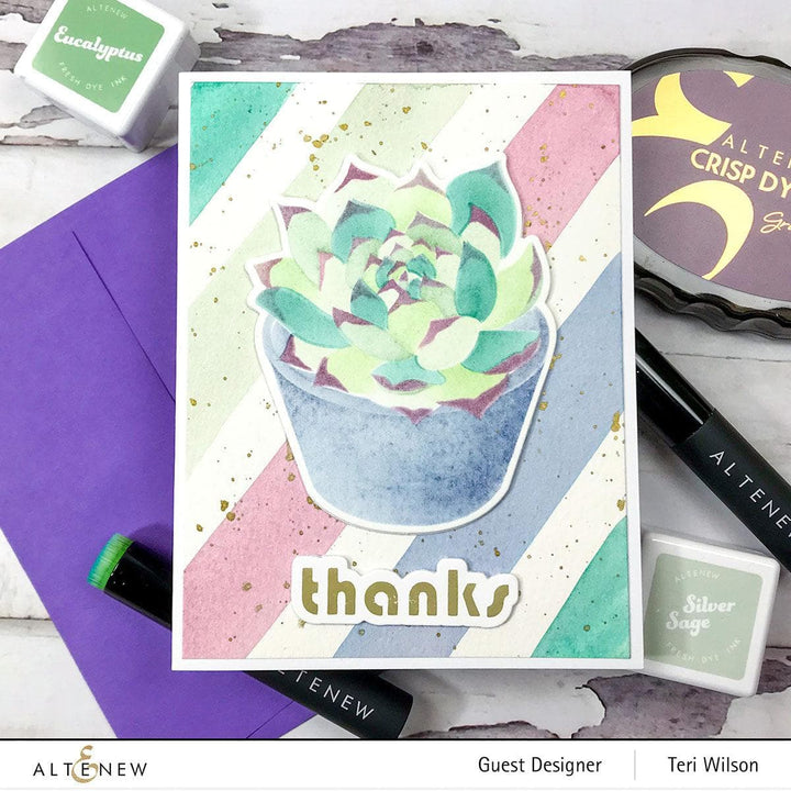Part A-Glitz Art Craft Co.,LTD Dies Spark Joy: Potted Succulent Add-On Die Set