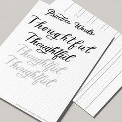 Artful Brush Lettering Worksheet