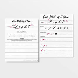 Artful Brush Lettering Worksheet