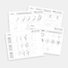 Free Line Art Worksheets for Drawing Leaves, Florals & Butterflies