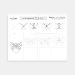 Free Line Art Worksheets for Drawing Leaves, Florals & Butterflies