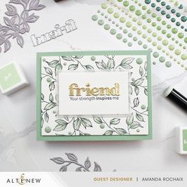 Frosted Foliage Enamel Dots