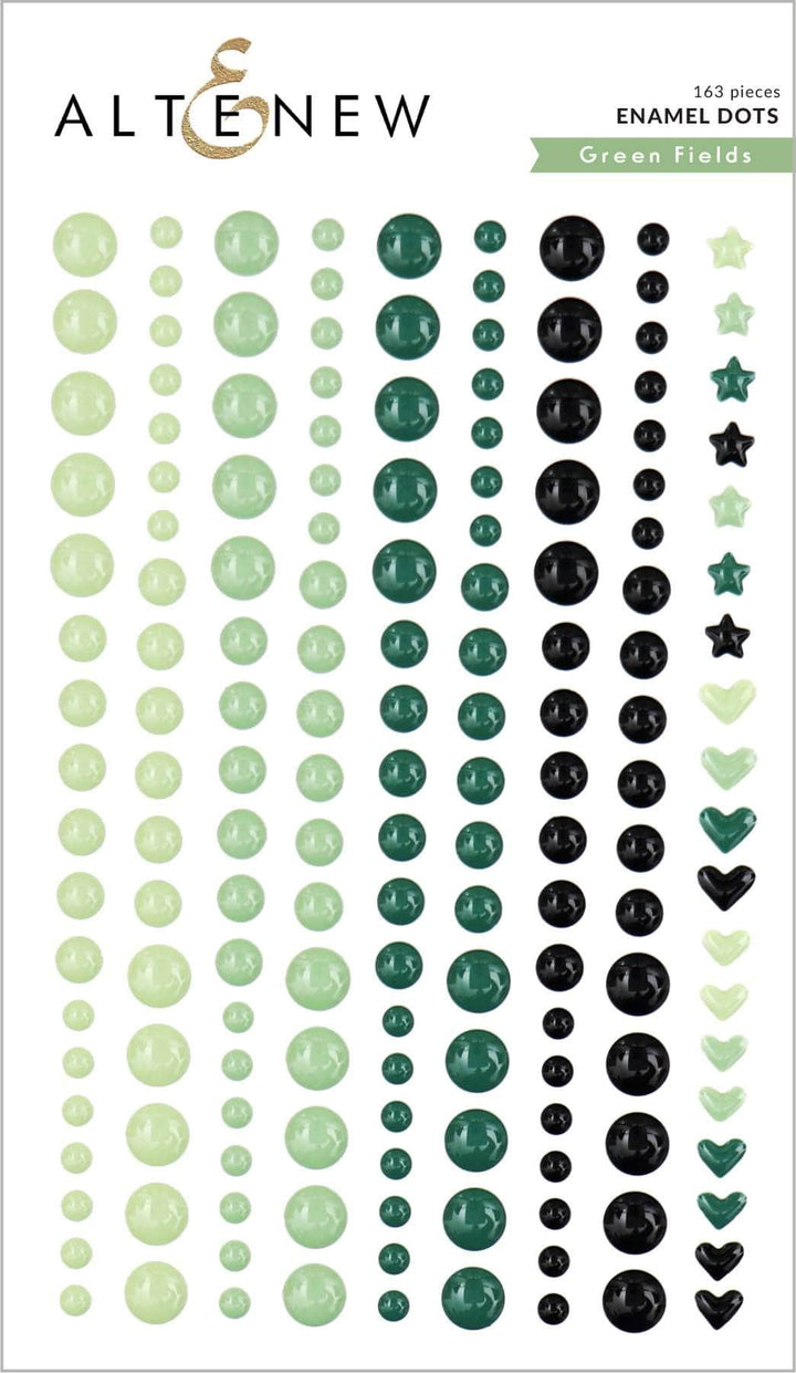 Chinesecrafts Embellishments Green Fields Enamel Dots