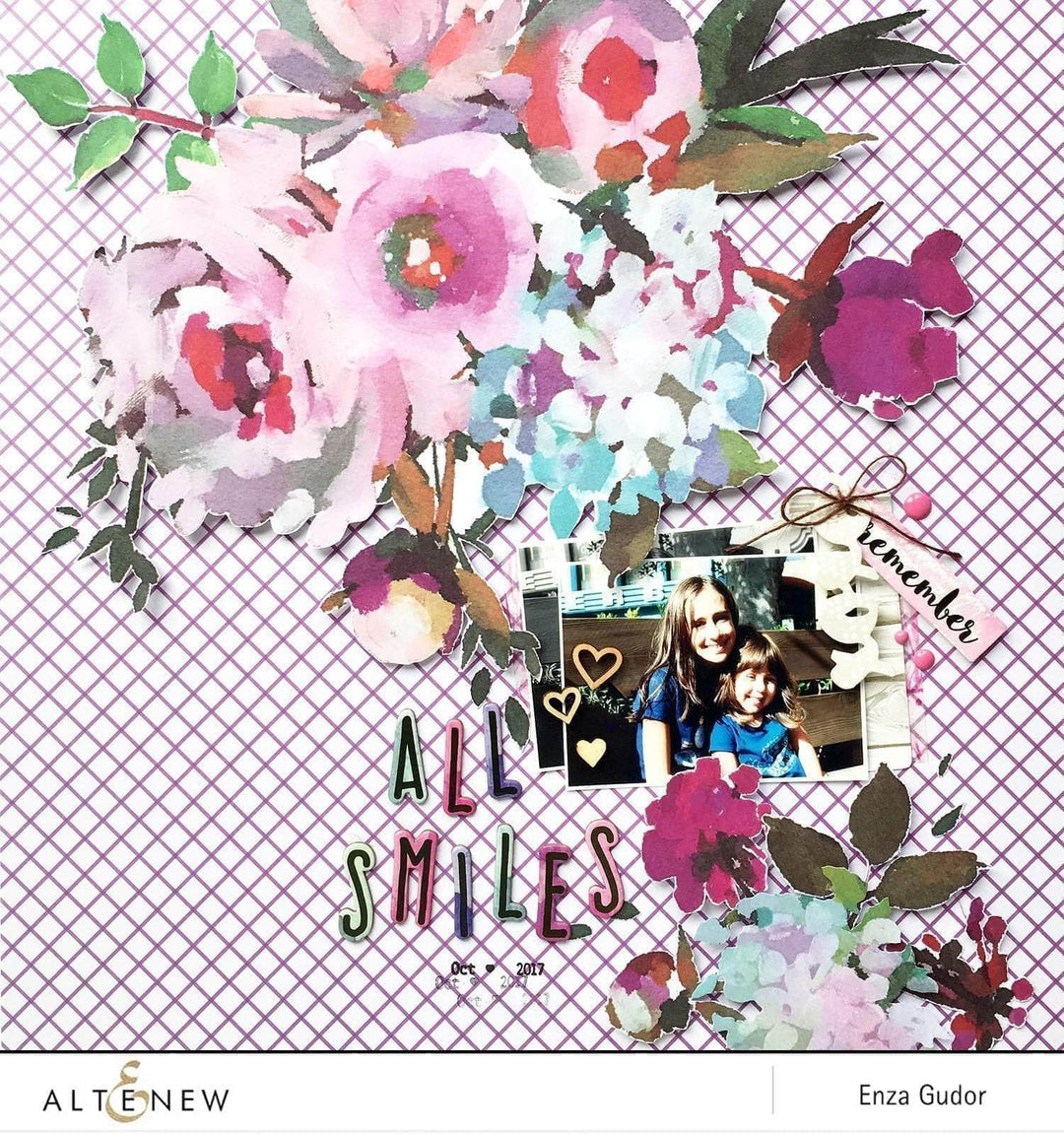 Altenew Embellishments Our Family 6 X 12 Chipboard Alphabet Stickers