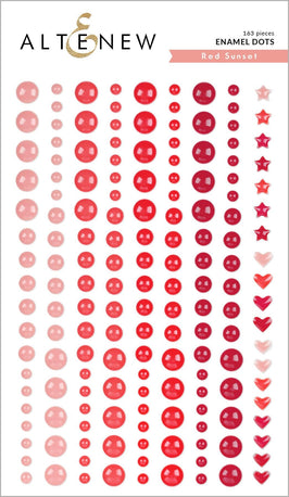 Chinesecrafts Embellishments Red Sunset Enamel Dots