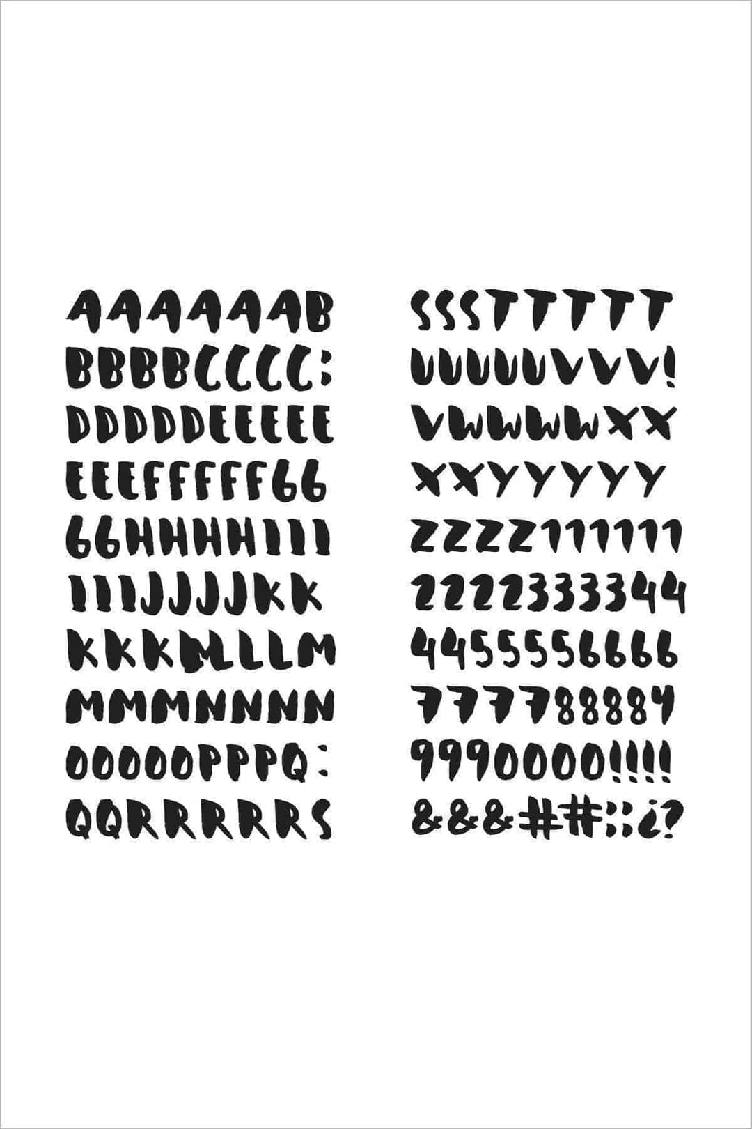 Altenew Embellishments Reflection Collection Alphabet Puffy Sticker Sheets