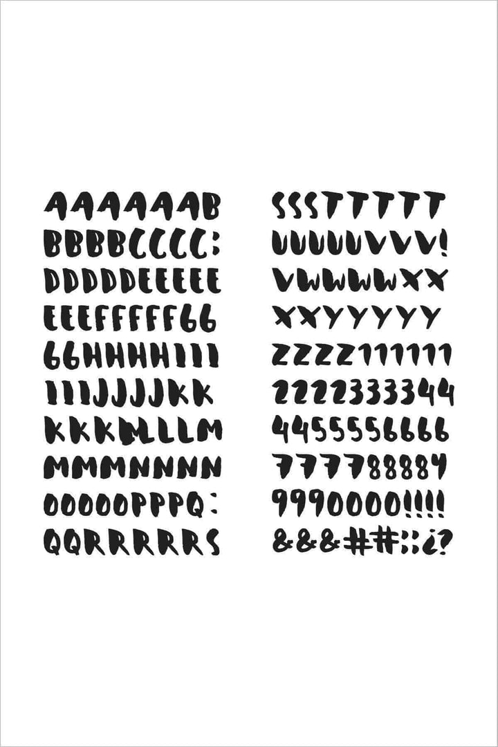 Altenew Embellishments Reflection Collection Alphabet Puffy Sticker Sheets