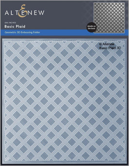 Part A-Glitz Art Craft Co.,LTD Embossing Folder Basic Plaid 3D Embossing Folder