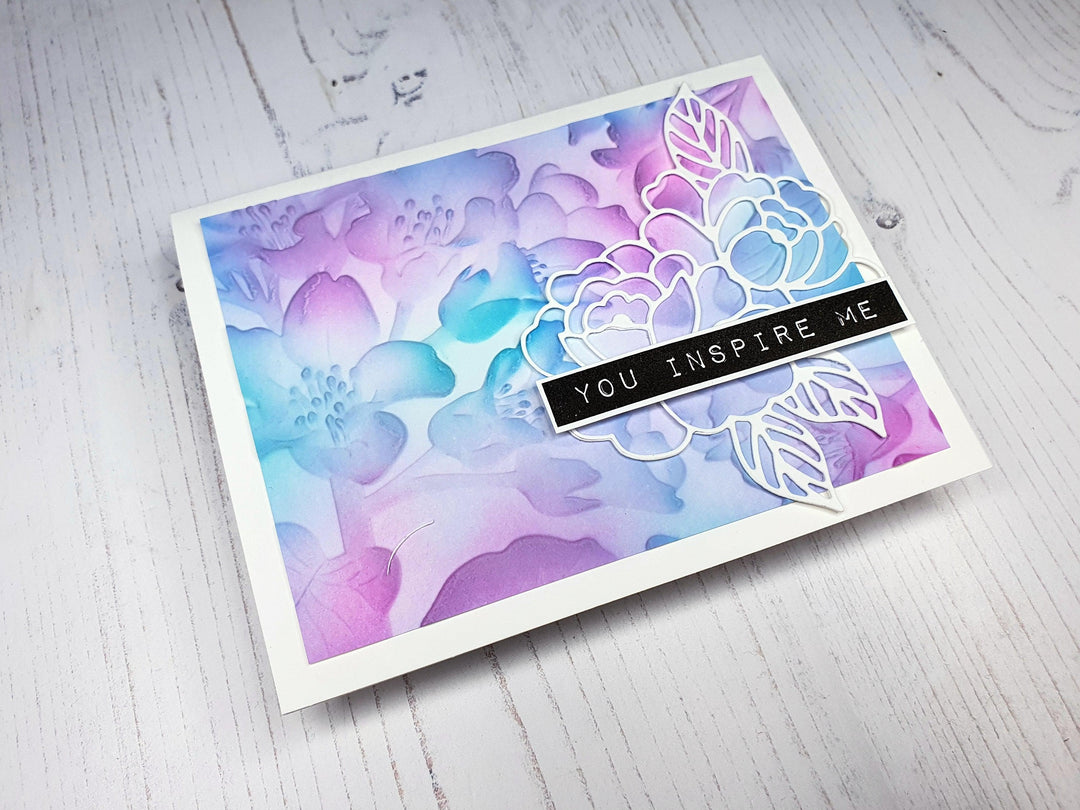 Part A-Glitz Art Craft Co.,LTD Embossing Folder Beautiful Bergenia 3D Embossing Folder