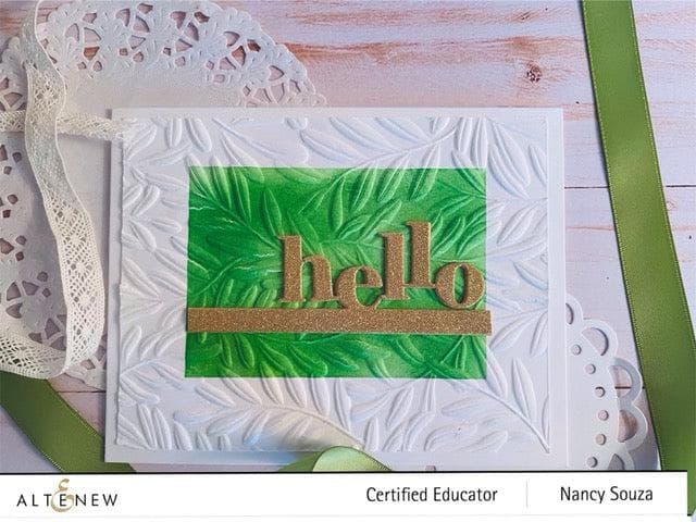Part A-Glitz Art Craft Co.,LTD Embossing Folder Curving Leaves 3D Embossing Folder