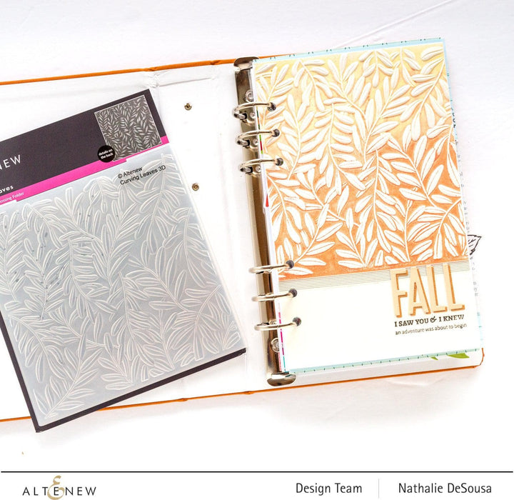 Part A-Glitz Art Craft Co.,LTD Embossing Folder Curving Leaves 3D Embossing Folder