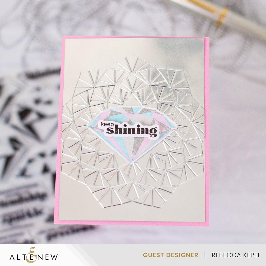 Part A-Glitz Art Craft Co.,LTD Embossing Folder Faceted Frame 3D Embossing Folder