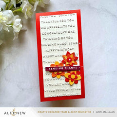 Mini Sentiments 3D Embossing folder