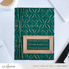 Mini Sentiments 3D Embossing folder