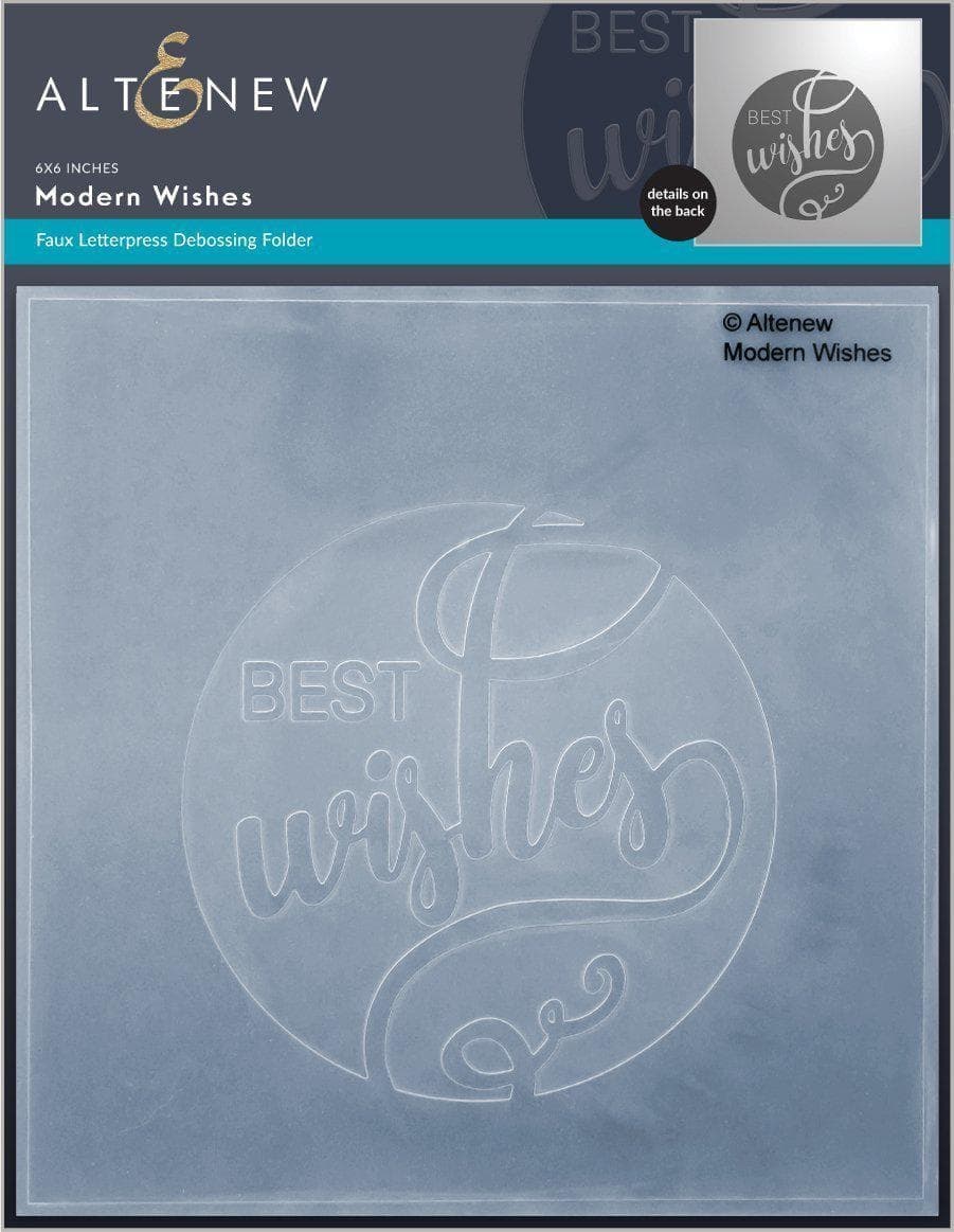 Part A-Glitz Art Craft Co.,LTD Embossing Folder Modern Wishes Debossing Folder