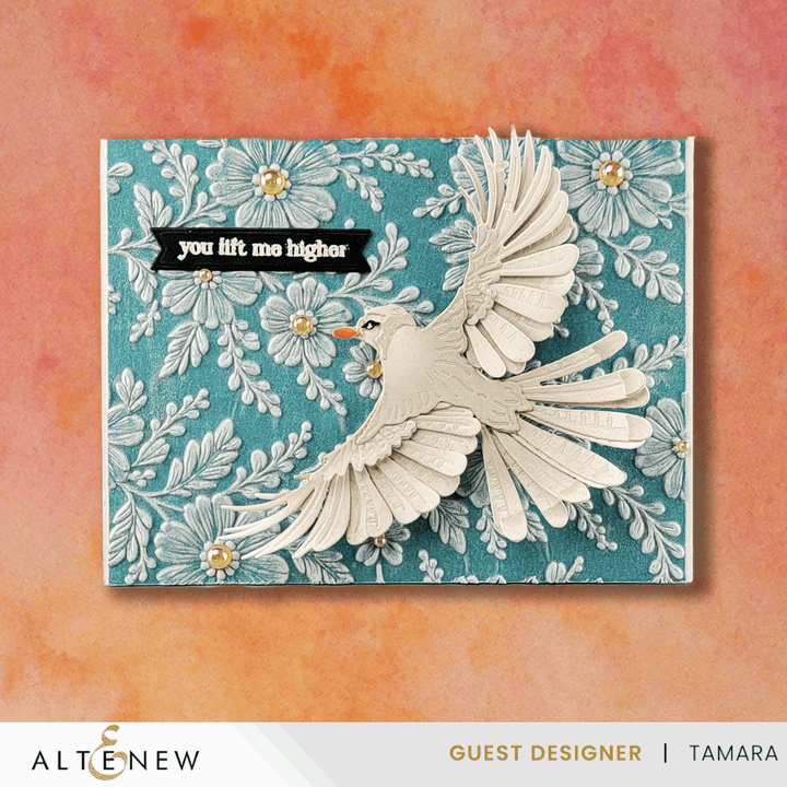 Piped Floral Lace 3D Embossing Folder