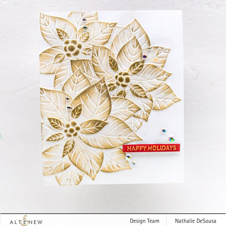 Part A-Glitz Art Craft Co.,LTD Embossing Folder Poinsettia Cluster 3D Embossing Folder