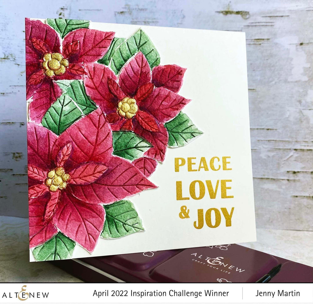 Part A-Glitz Art Craft Co.,LTD Embossing Folder Poinsettia Cluster 3D Embossing Folder