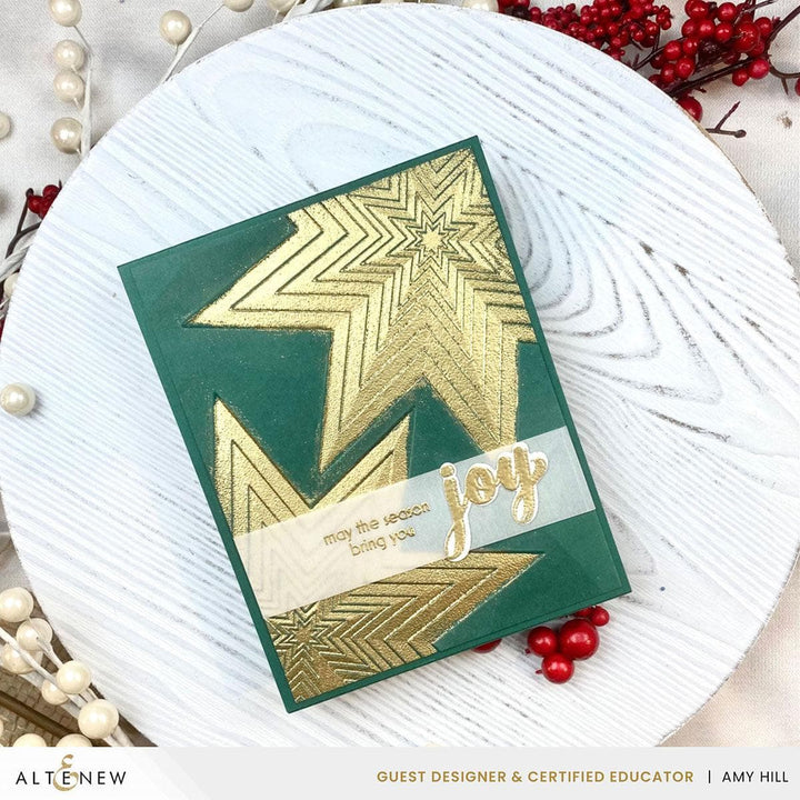 Part A-Glitz Art Craft Co.,LTD Embossing Folder Stellar Cascade 3D Embossing Folder