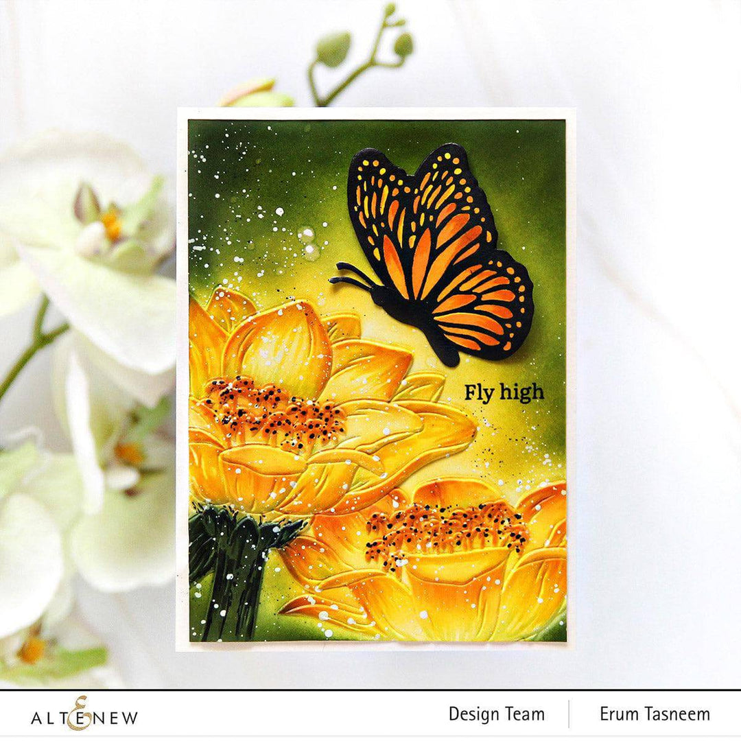 Part A-Glitz Art Craft Co.,LTD Embossing Folder Sweet Peruvian Zinnias 3D Embossing Folder