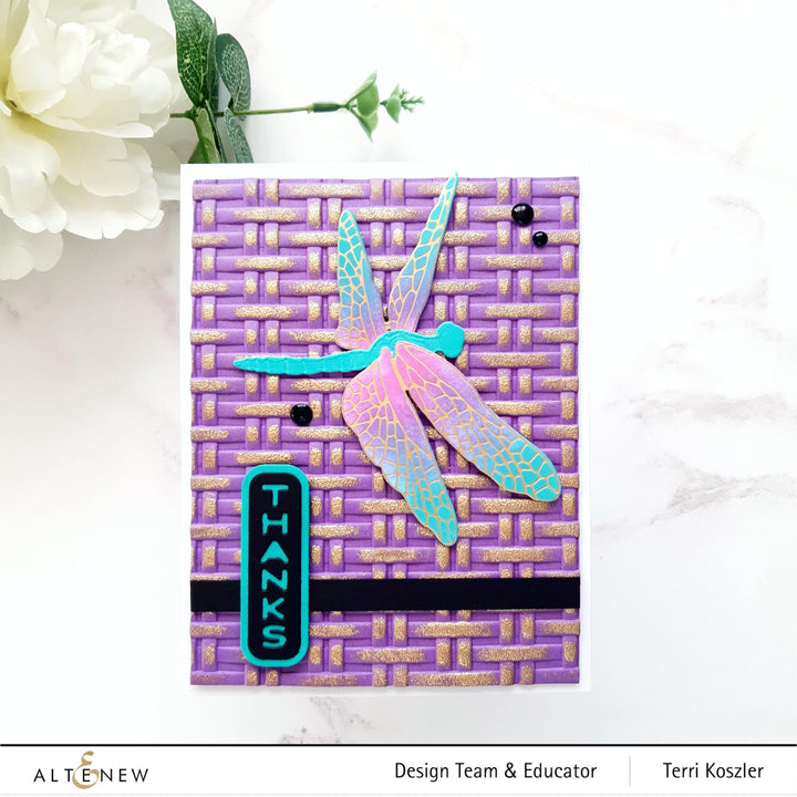 Part A-Glitz Art Craft Co.,LTD Embossing Folder Wicker Texture 3D Embossing Folder