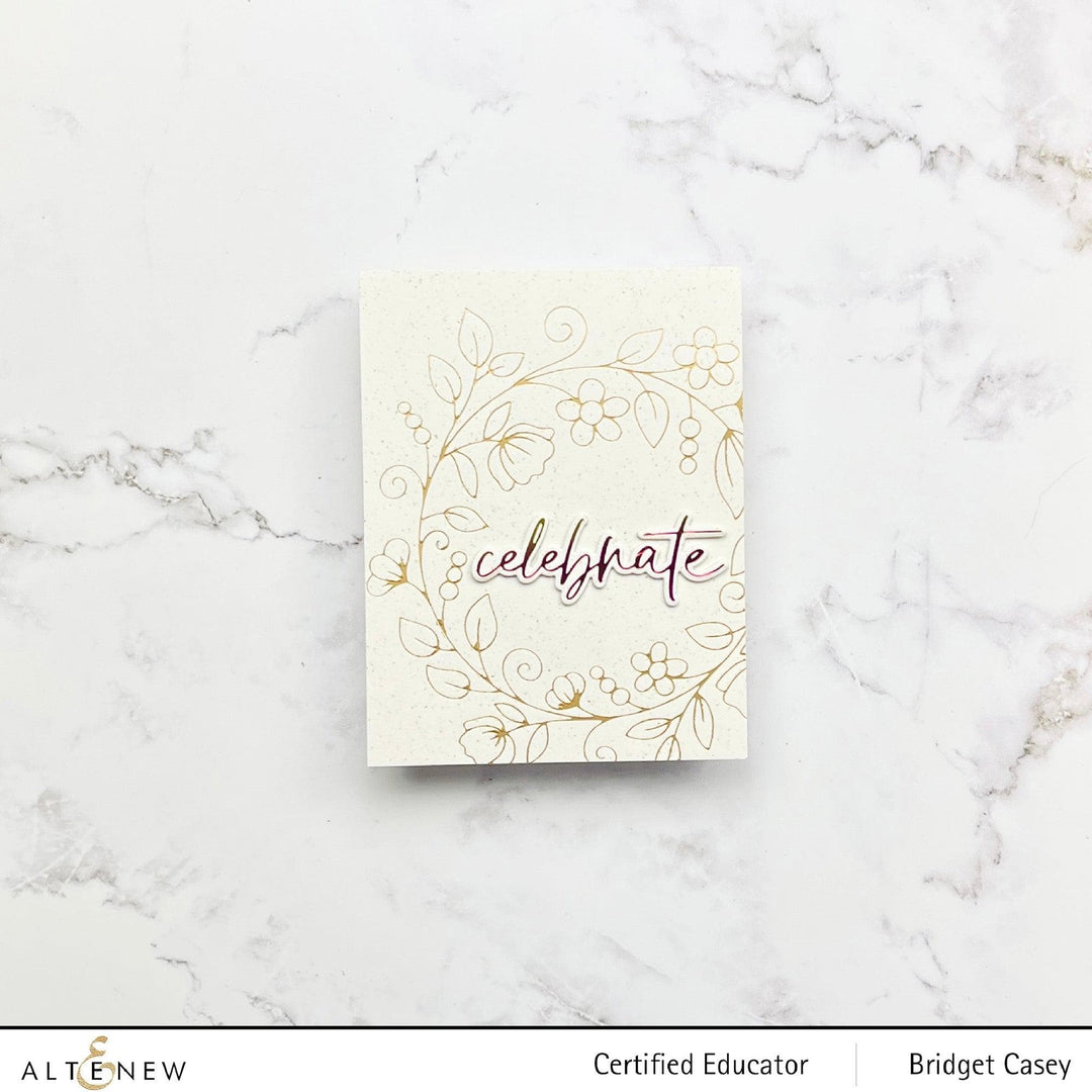Part A-Glitz Art Craft Co.,LTD Hot Foil Plate Flower Wreath Hot Foil Plate