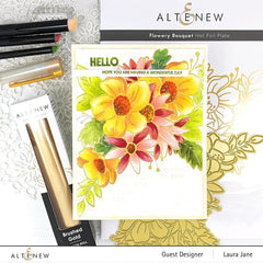 Part A-Glitz Art Craft Co.,LTD Hot Foil Plate Flowery Bouquet Hot Foil Plate