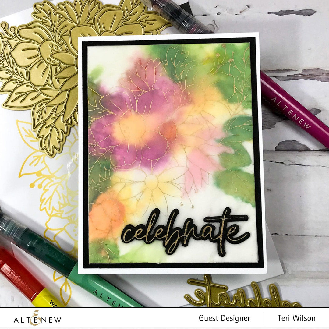 Part A-Glitz Art Craft Co.,LTD Hot Foil Plate Flowery Bouquet Hot Foil Plate