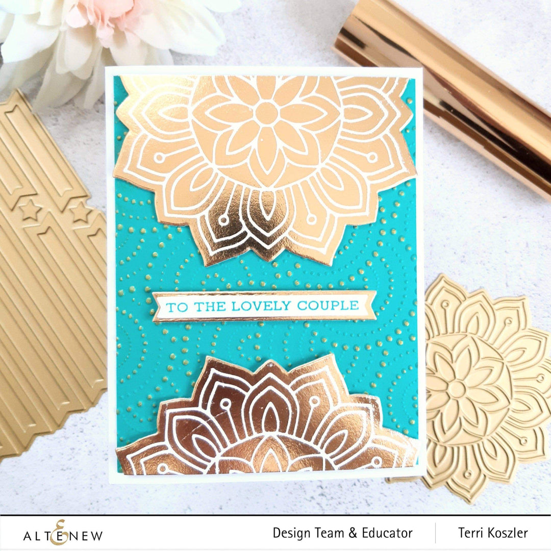 Part A-Glitz Art Craft Co.,LTD Hot Foil Plate Sunburst Doily Hot Foil Plate & Die Set