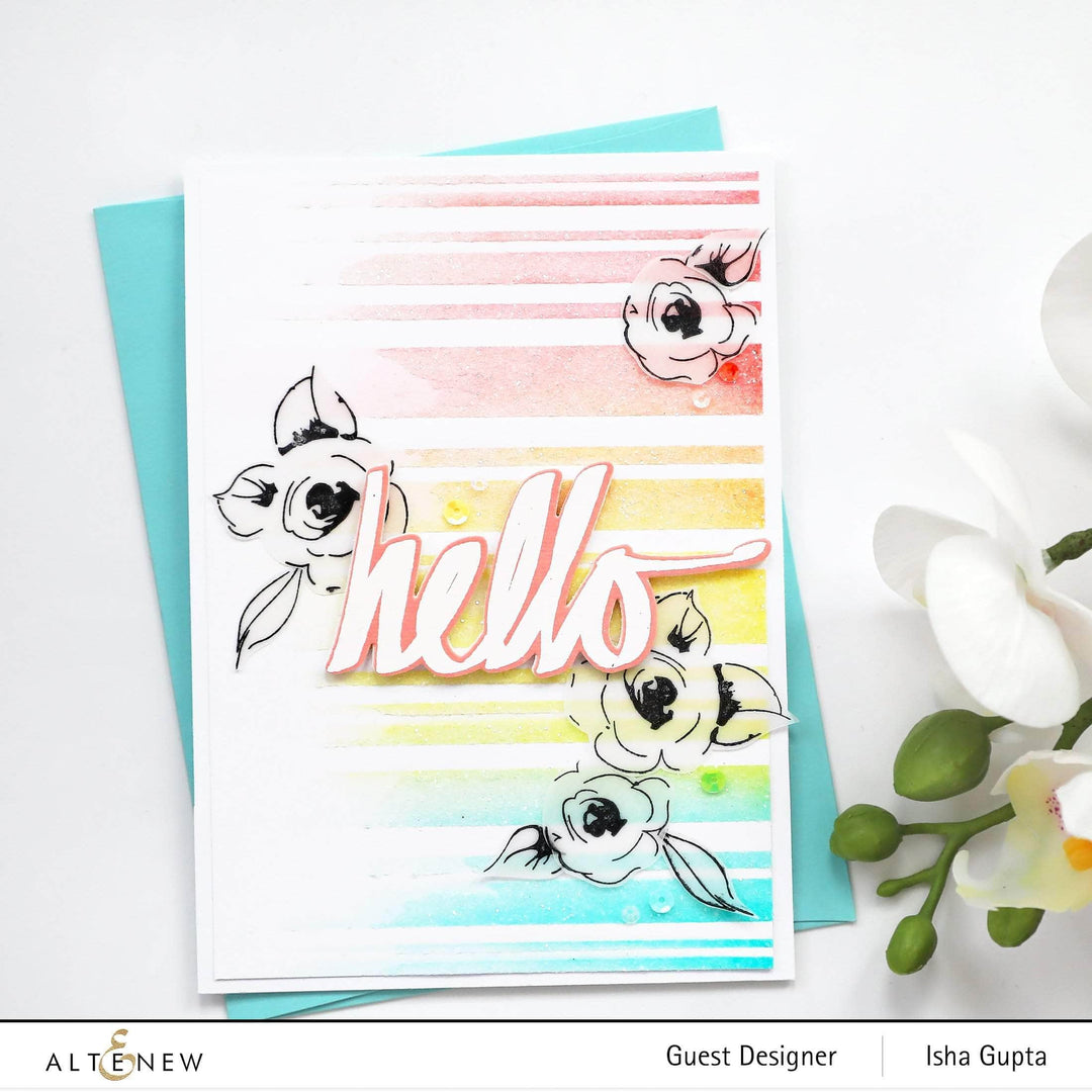 Altenew Ink Spray & Stencil Bundle Beach Towel Stripes Stencil & Ink Spray Bundle