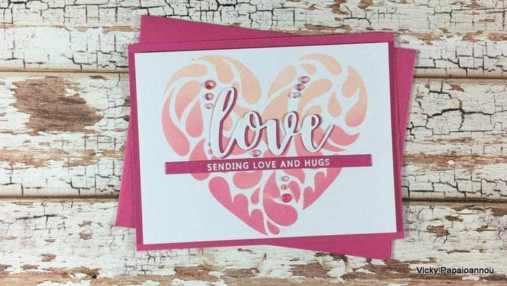 Altenew Ink Spray & Stencil Bundle Flowing Hearts Stencil & Ink Spray Bundle