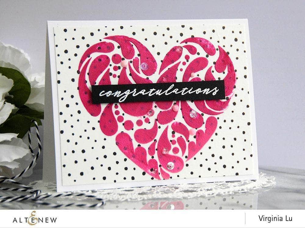 Altenew Ink Spray & Stencil Bundle Flowing Hearts Stencil & Ink Spray Bundle